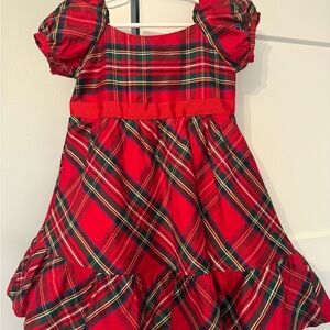 Janie and Jack Red Plaid Formal Dress